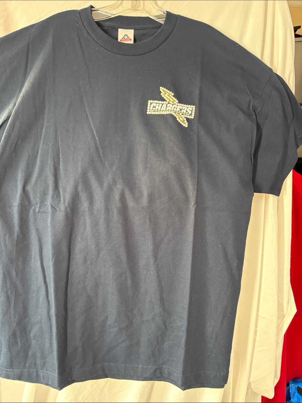 Navy Chargers Logo Short-Sleeve Tee